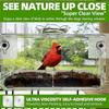 T02C!Window Bird Feeder With Non-Marking Self-Adhesive Hooks, Clear Window Bird Feeder For Outside, Transparent Bird House Durab