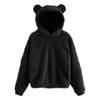 Felpa con cappuccio in pile Scione Teddy da donna Felpa a maniche lunghe Felpa con cappuccio in peluche con orecchie da orso calde