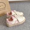 thick-soled versatile little white shoes women's new summer niche retro leather heightening sports and leisure board shoes