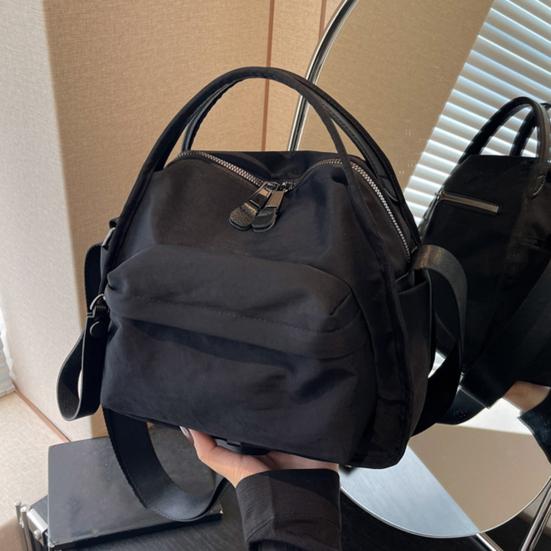 Women Casual Crossbody Bag Zippered Handbag with Adjustable Shoulder Strap Purse with Top Handle for Commuting Running Errands