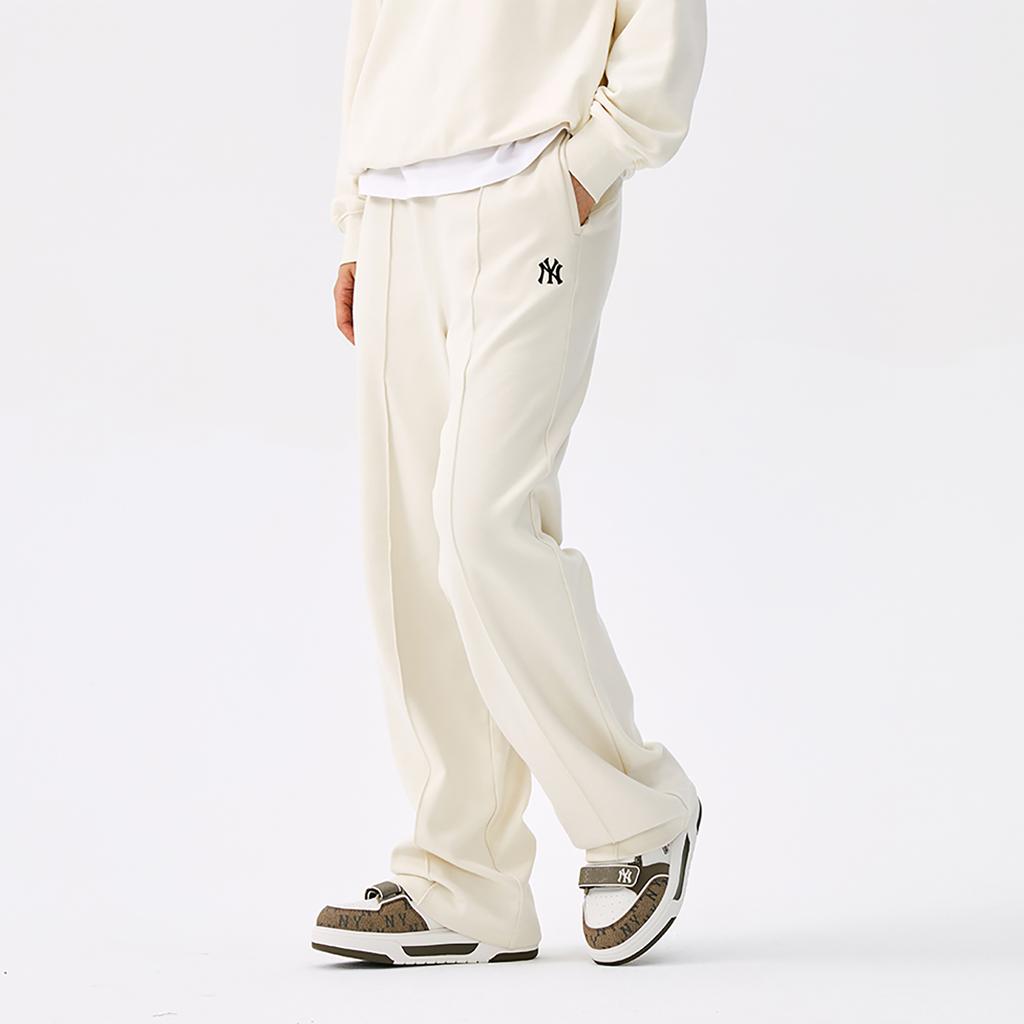 New MLB New York Yankees Basic Collection 25FW Casual Pants Women's Standard Ivory 3FPTB0454-50CRS