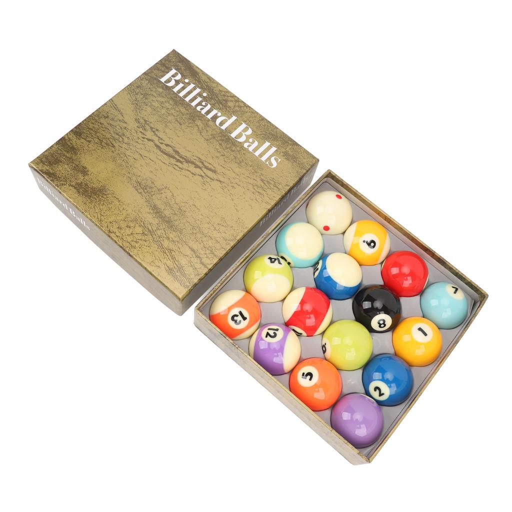 16pcs Billiard Balls Professional Standard 2.3in Diameter Resin High Friction Resistance Pool Table 