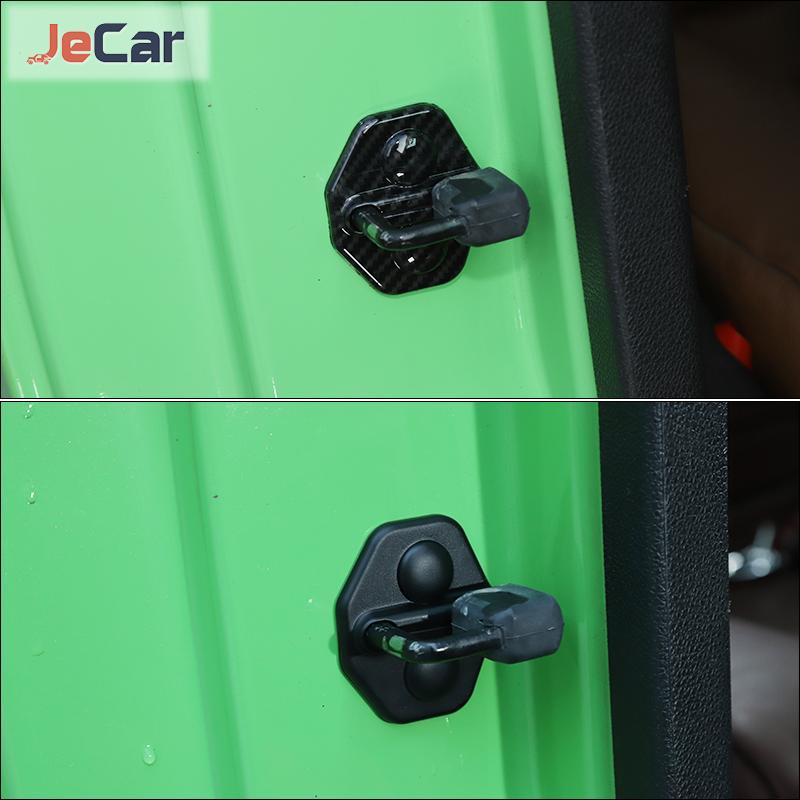 JeCar ABS Car Door Lock Cover Protect Buckle Sticker Trim Shell Latch Stop Anti Rust For Ford Mustang 2009-2013 Car