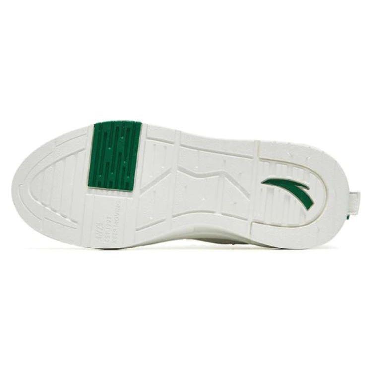 Anta Aotu Trendy Casual Non-Slip Wear-Resistant Lightweight Low-Top Skate Shoes Men sneaker White Green 912248068-1