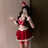 Christmas Sexy Lingerie Sexy Split Little Cherry Uniform Hot Halter Skirt