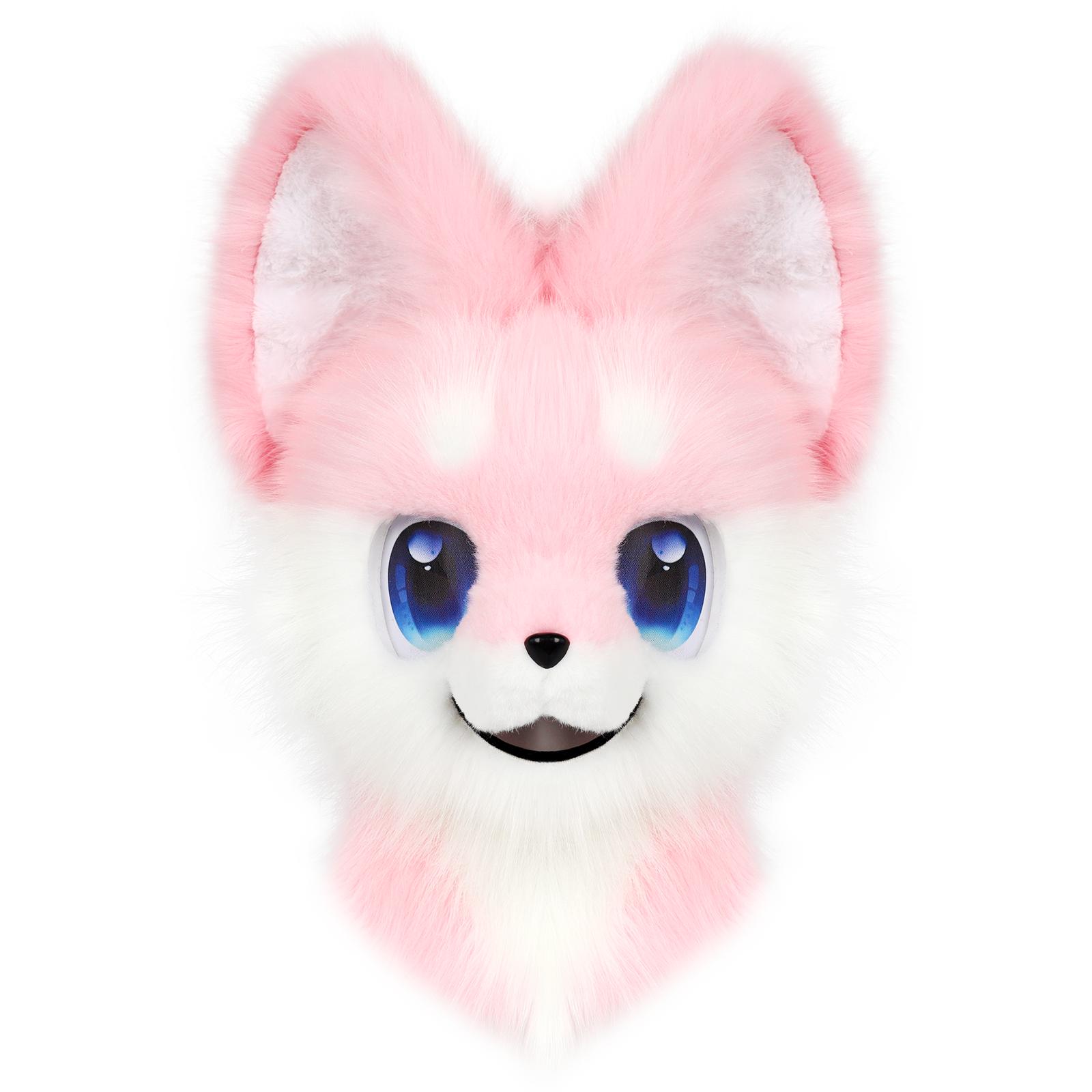 Dzīvnieka galvas maska Pūkaina Fursuit Plīša