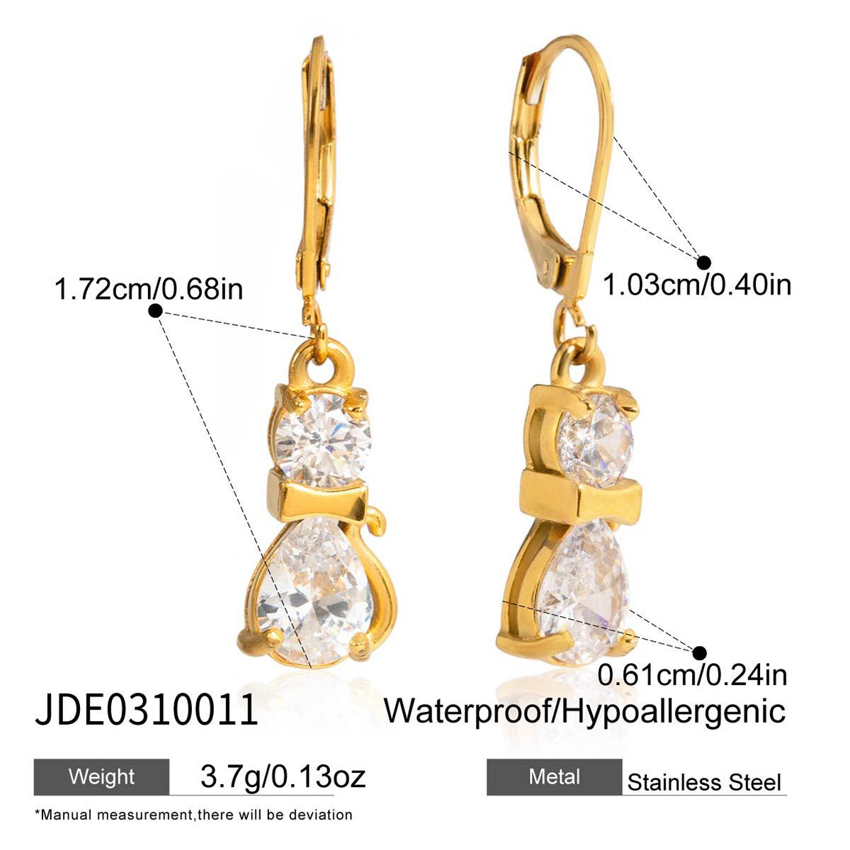 Серьги-кошки из циркона, серьги, легкая роскошь, высокого класса