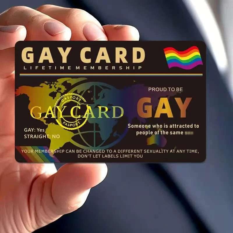 1 ks Prideová členská karta doživotní členství LGBTQ+ - Nepřilnavá PVC karta ve stylu gay průkazu, Suvenýr pro jednotlivce a spojence LGBTQ+