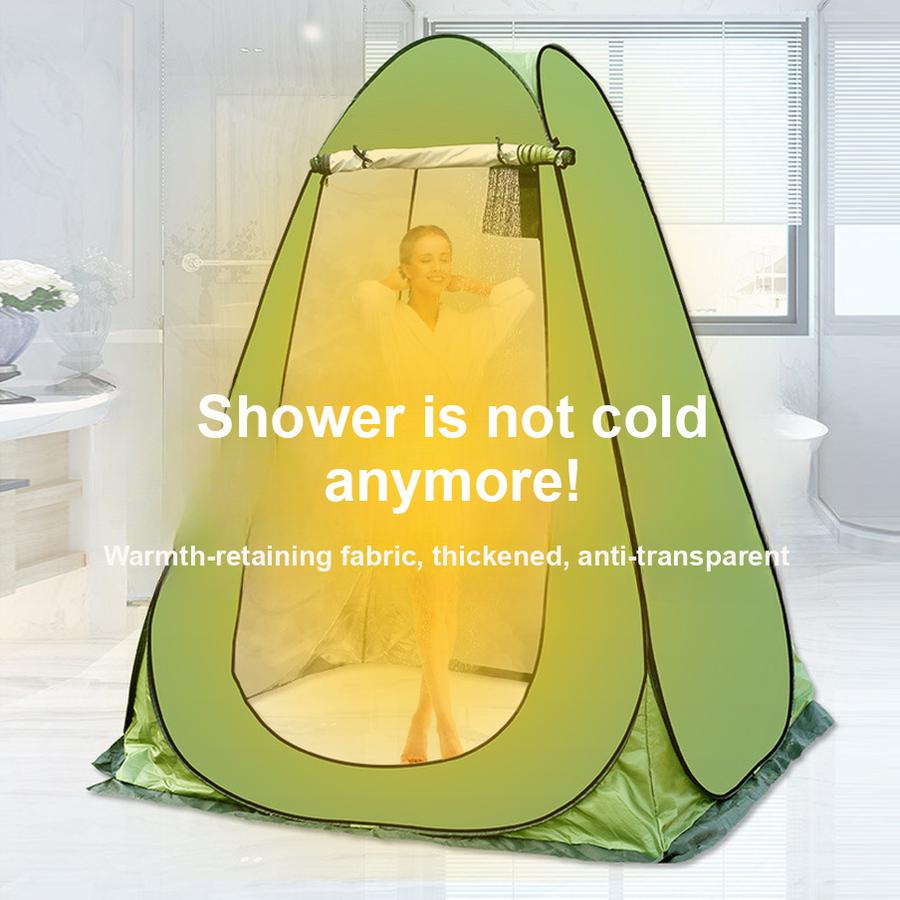 Outdoor Quick Change Shower Tent with Toilet, Sunscreen, Breathable, Portable, Home Use, Thickened Warm, Single Layer Bathrobe
