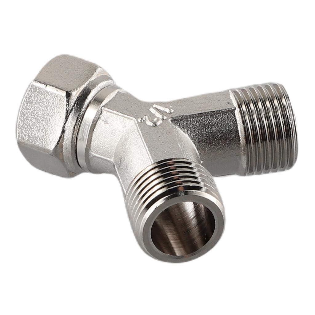 1Pc Copper Y Shape Splitter Connector for Dishwasher Washing Machine Plumbing 1/2 inch Pipe Tap Adapter Water Supply