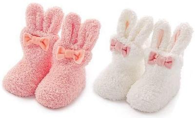 Rabbit Set of Fluffy Baby Kids Cold Protection Room Cold Protection Going To Cold Protection [InSomila] 2, Socks, Children's Socks, Fluffy, Socks,