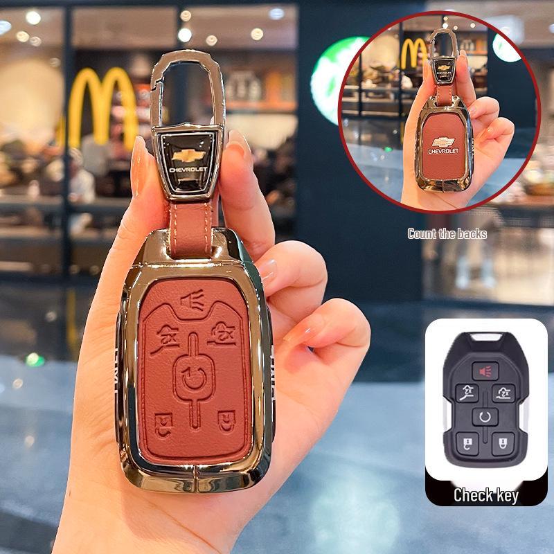 Chevrolet K5 Trax Cruze Sleuteletui - Star Milesuo Metalen Gesp Volledige Dekking Shell