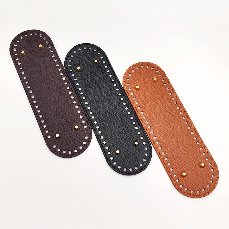 Fondi Ovali Lunghi in Ecopelle Borsa Base per Maglia all'Uncinetto Fatta a Mano Accessori per Decorazione Casa