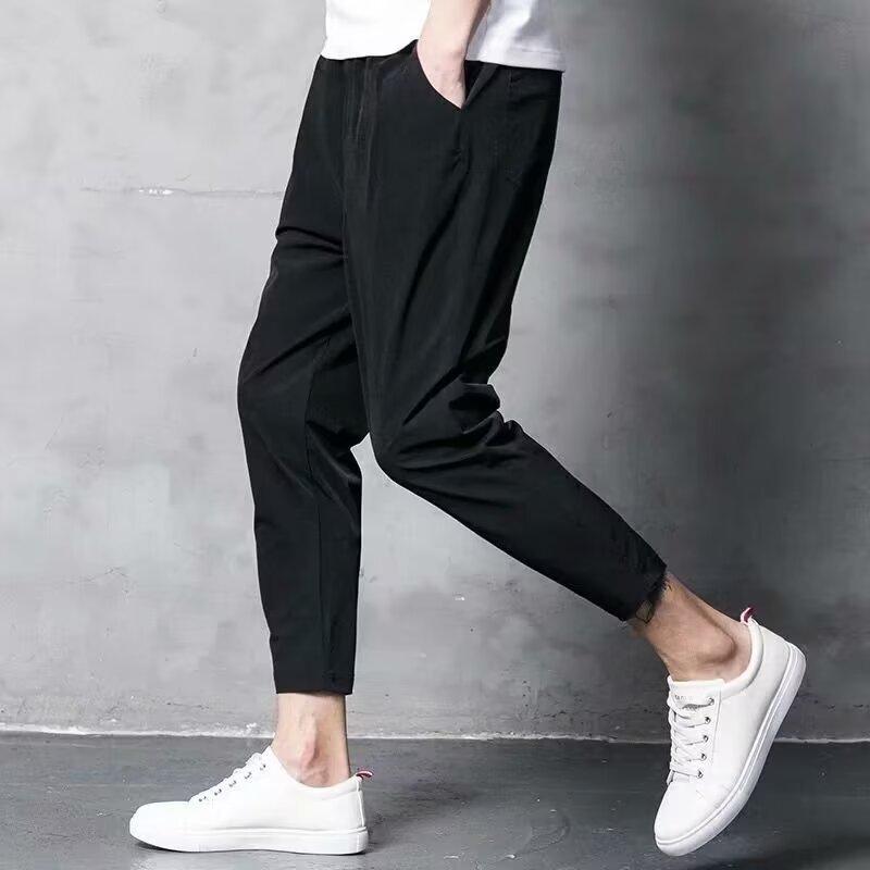 Pantaloni Harem Sportivi Casual da Uomo Stile Coreano 9 Punti 2024 - Tendenza Estiva, Sottili, Ampi, Taglie Forti