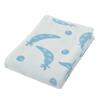 Nishikawa Atsuko Matano Cotton Blanket, Single, Washable, Izumiotsu Piece, MT3607, Made In Japan, Blue, FQ03121017