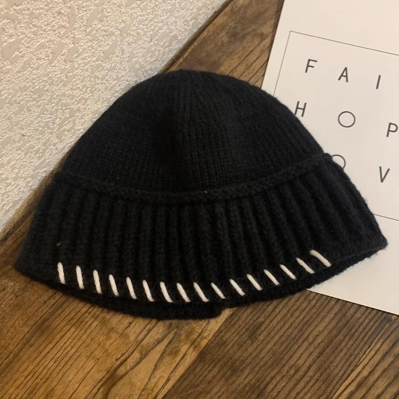 

Versatile Hat Style Retro Sweet Womens Warm Knitted Fishermans Hatscaps чорний