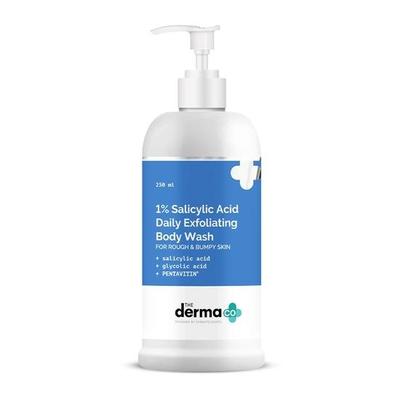 Ежедневный отшелушивающий гель для душа Derma Co 1% Salicylic Acid с салициловой кислотой, гликолевой кислотой и PENTAVITIN® - 250 мл