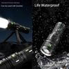 Super Bright White Laser Flashlight Use 4*181350Battery Rechargeable Powerful Al Alloy Torch Waterproof Zoom LED Flashlight