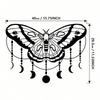 Moon Phase & Moth Metal Wall Art - Witchy Halloween Decor For Home, Bedroom & Yoga Room, Magical Indoor