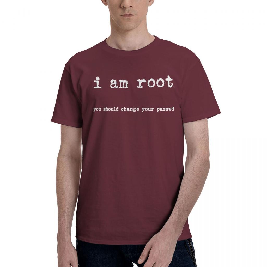 I Am Root 100 Cotton Casual Breathable Confortable Cute Mens TShirts Funny Shirt