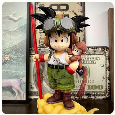 Hot 16cm Anime Dragon Ball Son Goku Figure With Monkey Kid Goku Action Figure Pvc Statue Collection Model Toys Gifts