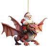 Dinosaur Charming Acrylic Santa Claus Car Ornament Perfect For Decor Christmas