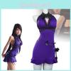 Tifa Purple Cosplay Costume Elegant Fantasy Dress For Role Playing Polyester Blend