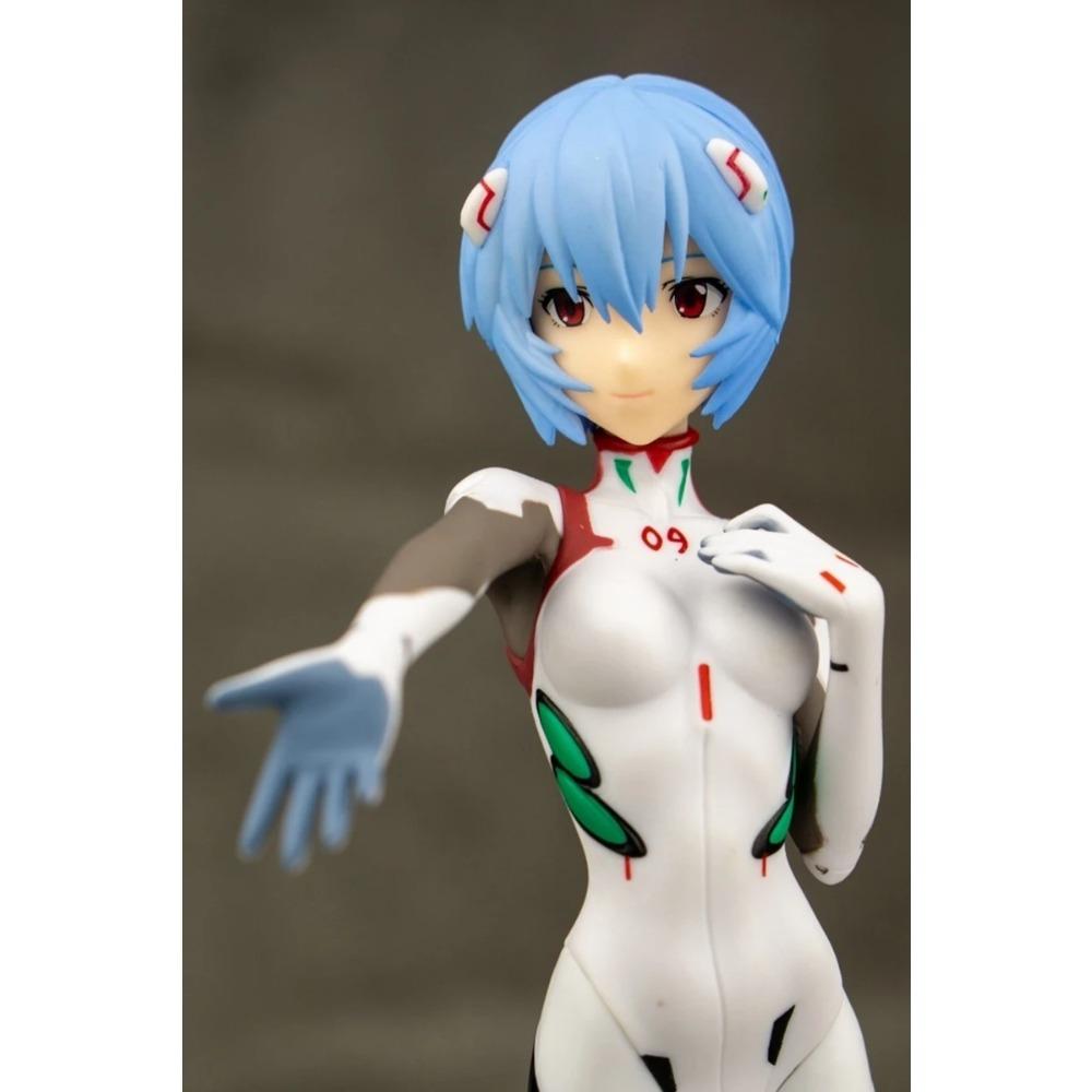 Anime NEON GENESIS EVANGELION Ayanami Rei Theatrical Version White Battle Suit Short Hair Reaching Out Model Toy Action Figure