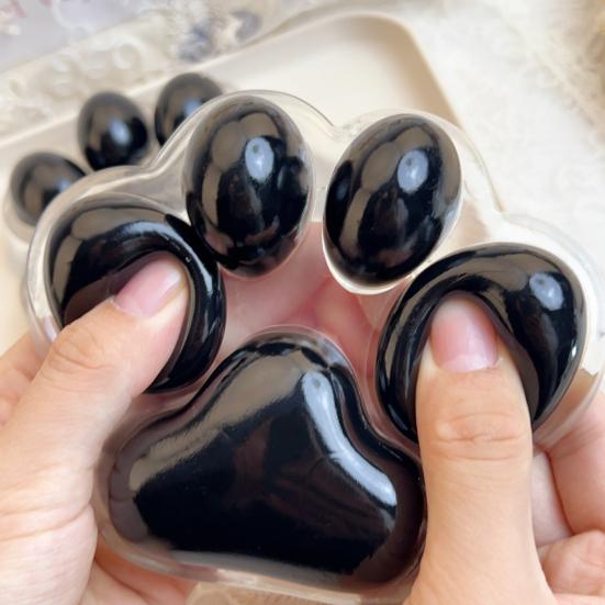 Velká hračka kočičí tlapka pro úlevu od stresu, hračka kočičí tlapka na mačkání a štípání, senzorická hračka, děti, dospívající, dospělí, měkký TPR, antistresový míček, zvířecí tlapka, fidget hračka