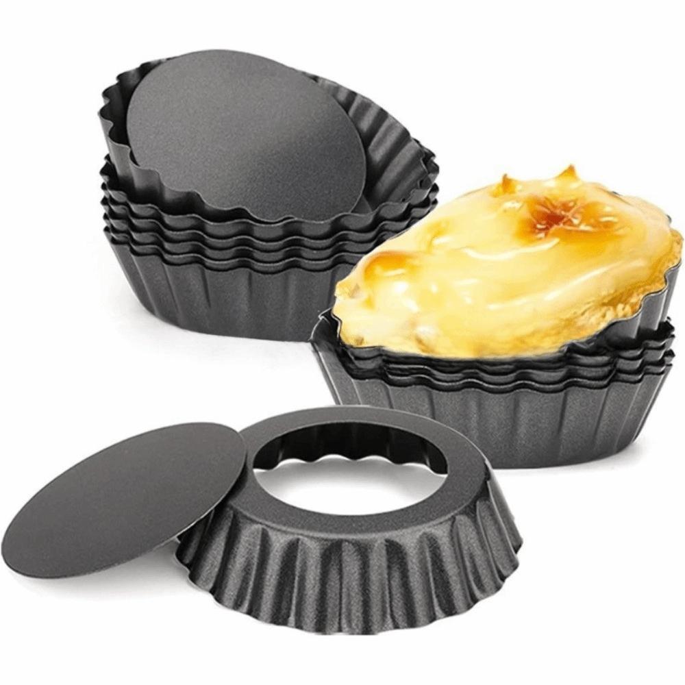 Removable Bottom Egg Tart Pan Non-Stick Cupcake Tin New Quiche Pan Party Baking