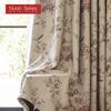 1 Pezzo Serie Nuan Tende Floreali Peonia Rosa Retrò Francese Tende Spesse Stile Campagna Americana per Camera da Letto Soggiorno Finestra per Decorazione Casa