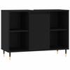 VidaXL Armoire de salle de bain noir 80x33x60 cm bois d'ingénierie 831621