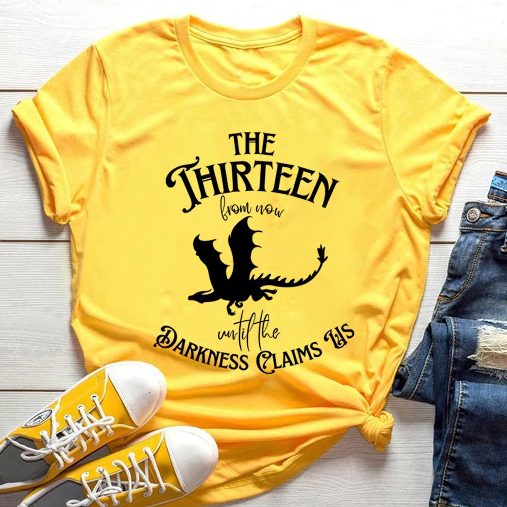The Thirteen Tshirt From Now Until The Darkness Claims Us Sarah J Maas Shirt Dragon Throne of Glass Book Lover Tops Fans Gift