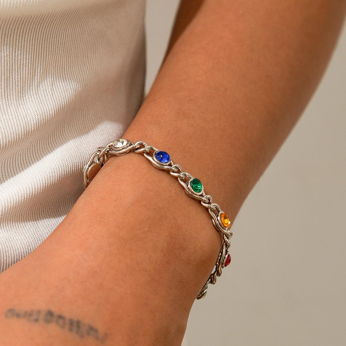 

Нішеве кольорове намисто з кристалами, просте солодке та круте одношарове пасторальне чокер-намисто