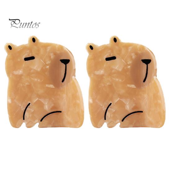 

1/2 шт., зажим для волос Capybara, нескользящий, сильная фиксация, уксусная кислота, женские, густые, тонкие, вьющиеся волосы, зажим для волос, аксессуары для волос, подарки для любителей животных 2pcs