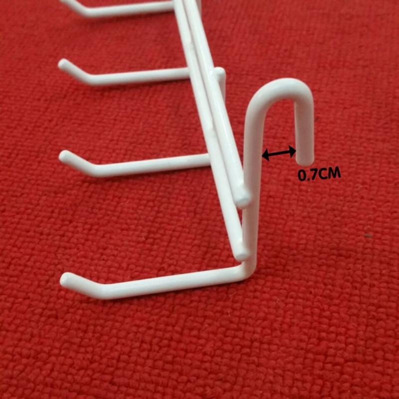 Space Saving Wall Mounted Hook Organizers Pack of 4 Featuring 6 Hook Each for Efficient Backpacks Keys Utensils Towels