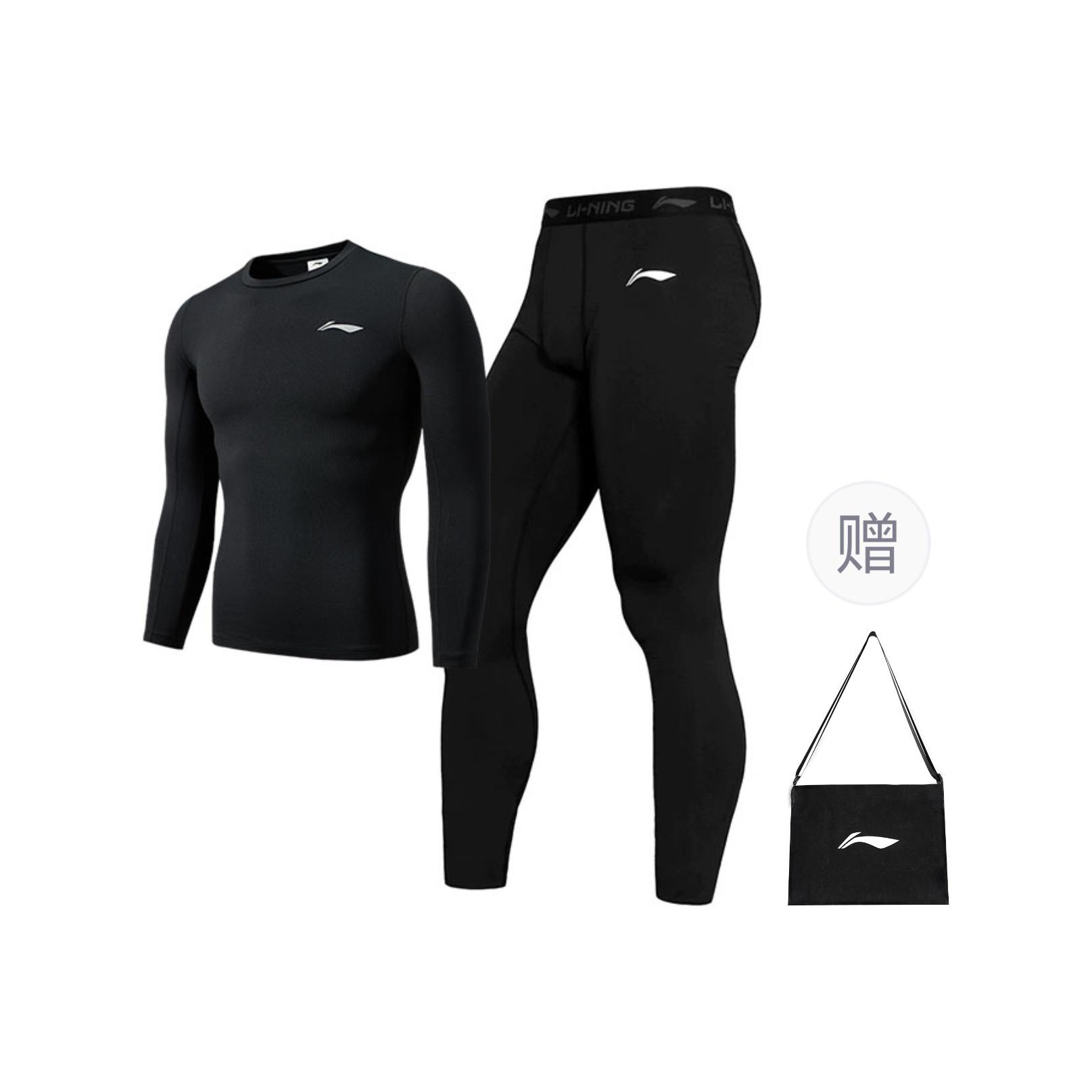 Li Ning Fitness Set Men s Black YZMB-LCVB408-1+YUDV033-1 L