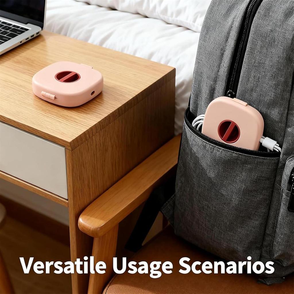 2-in-1 Cable Organizer With Phone Holder, Cable  With Rotating Phone Holder, Multi-functional Cable Organizer And Charging Stand.
