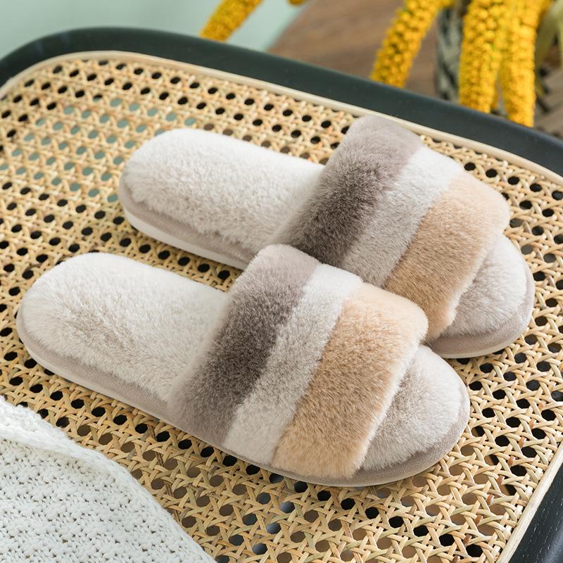 Korean Cotton Slippers New Home Indoor Thick Bottom Home Leisure Warm Mao Mao Slippers