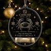 Hanging Decor for Showcase Christmas Tree Money Holder Pendant, Transparent Acrylic Round Ornament, 12 Holiday Gift Tags Zodiac Signs Theme Decorative