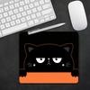 Cute Cat Black Mouse Pad Small Gamer Desk Mat Square Gaming Office Accessories Mousepad PC Rubber Keyboard Table Mats 45*40cm