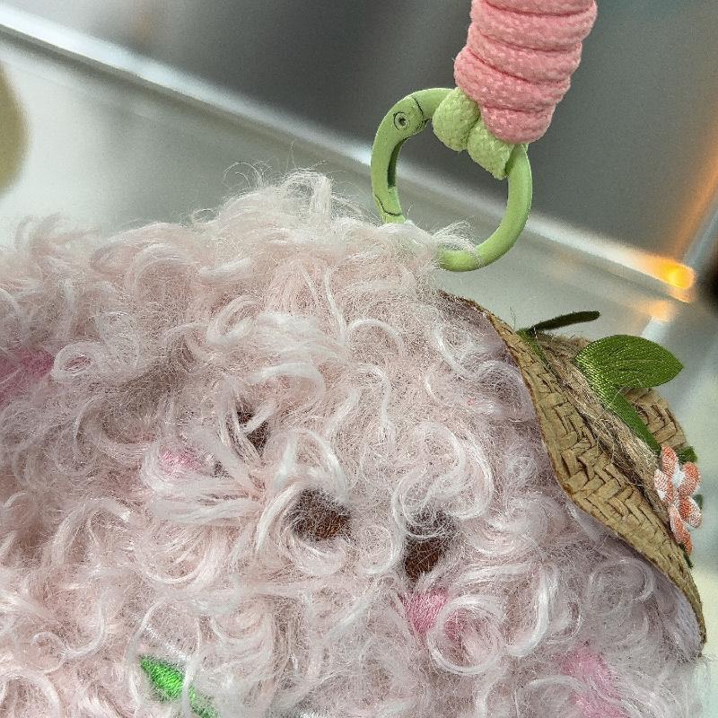 Mini Lockiges Tier Plüsch Schlüsselanhänger Flauschig Weich Stofftier Anhänger Niedliches Taschendekoration für Damen Handtasche Kleine Feiertagsgeschenke