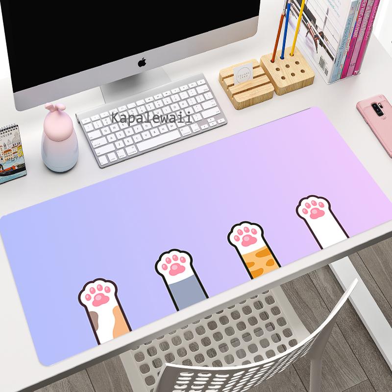 Anime Cute Pink Pad Mouse HD Print Computer Gamer Locking Edge Mousepad XXL Kawaii Keyboard PC Mice Cat Pew Mats Pad For Csgo
