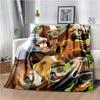 Animal Cat Dog Selfie Super Soft Plush Flannel Throw Blanket Suitable for Living Room Bedroom Sofa Warm Blanket