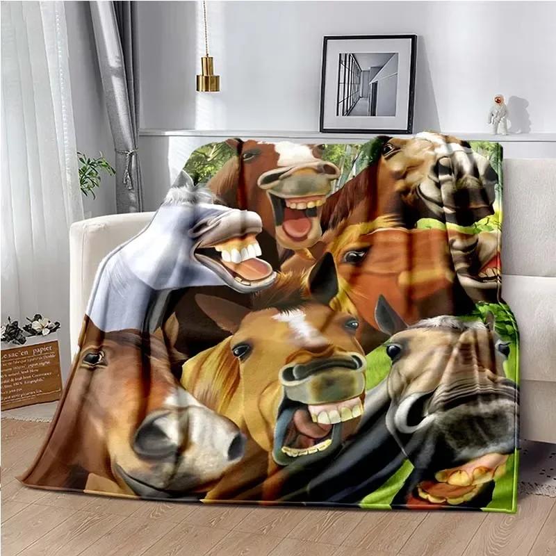 Animal Cat Dog Selfie Super Soft Plush Flannel Throw Blanket Suitable for Living Room Bedroom Sofa Warm Blanket