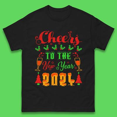 Cheers To The New Year 2024 Mens T-Shirt Womens Tops Tees
