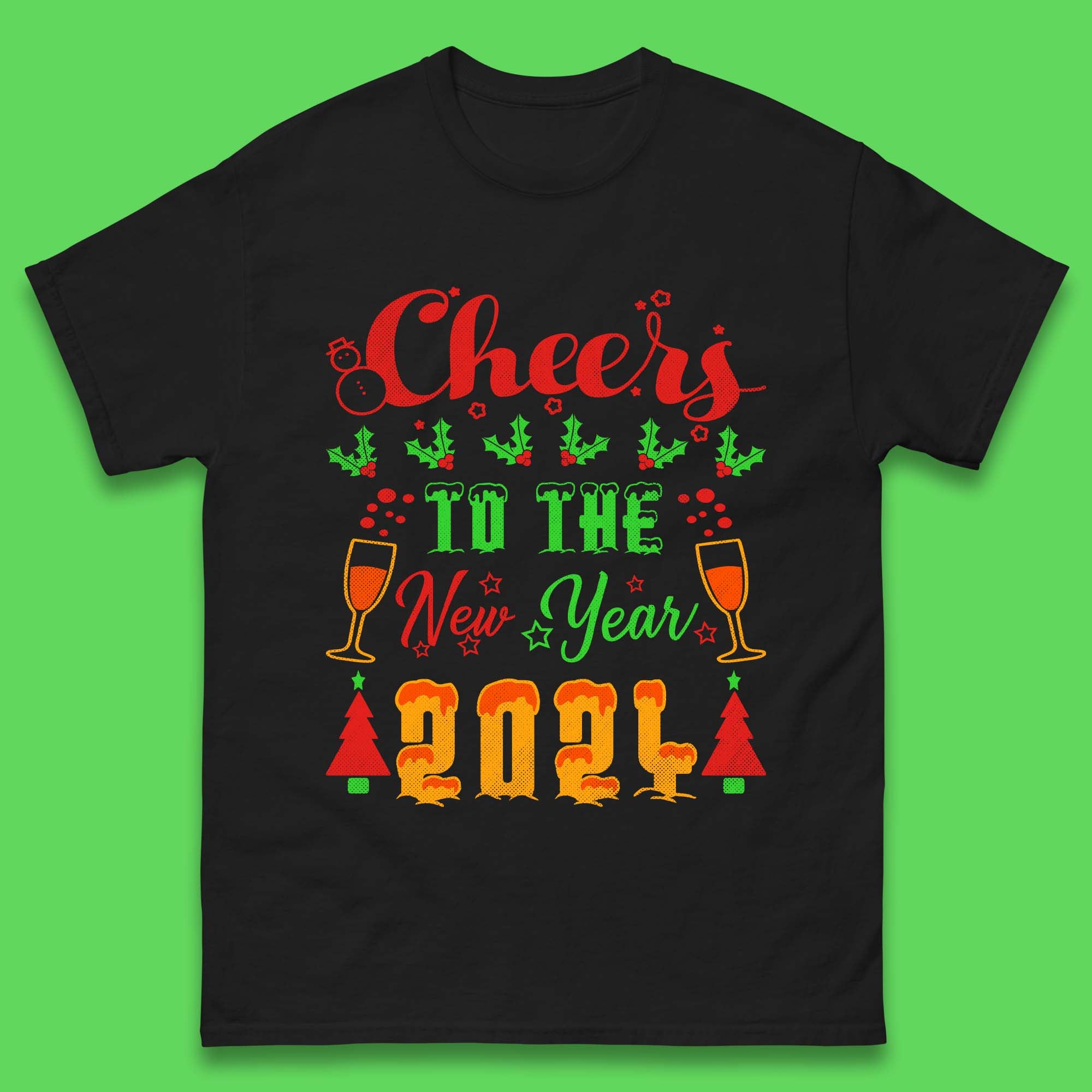Cheers To The New Year 2024 Mens T-Shirt Womens Tops Tees S
