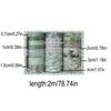 15 Rolls/box Plant Floral Washi Tape Set for DIY Decoration Notebooks Stationery