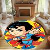 Superman Print Round Rug, Washable Floor Carpet, For Entryway Dorm Laundry Room Office Study, Home Decor Birthday Christmas Gift