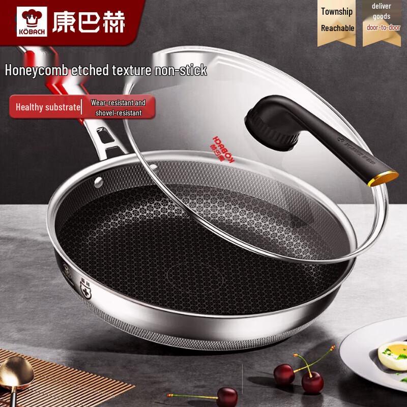 KOBACH 5th Gen Antibacterial Red Dot Non-stick Frying Pan 28cm